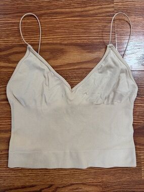 Free People Intimately Ribbed Tank in Light Beige